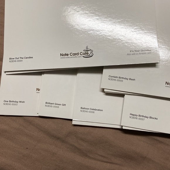 20 Blank Birthday Cards & Envelopes (6 Designs) - Picture 2 of 3